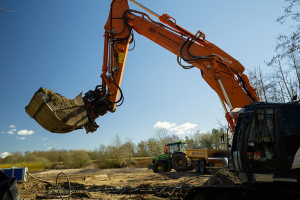 Planierlöffel für Tiltrotator