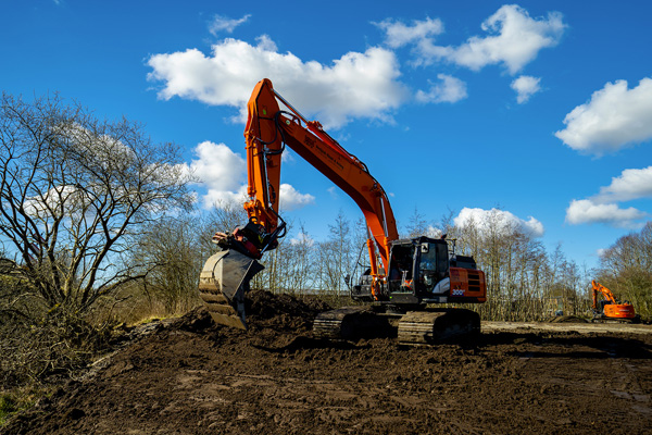 Planierlöffel für Tiltrotator aus hochfestem Stahl