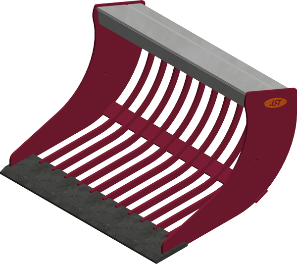 JST risteskovl eller tremmeskovl nordisk linje i højstyrkestål og med HB500 skær