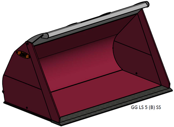 HD læsseskovl, som kan bygges om til højtipskovl