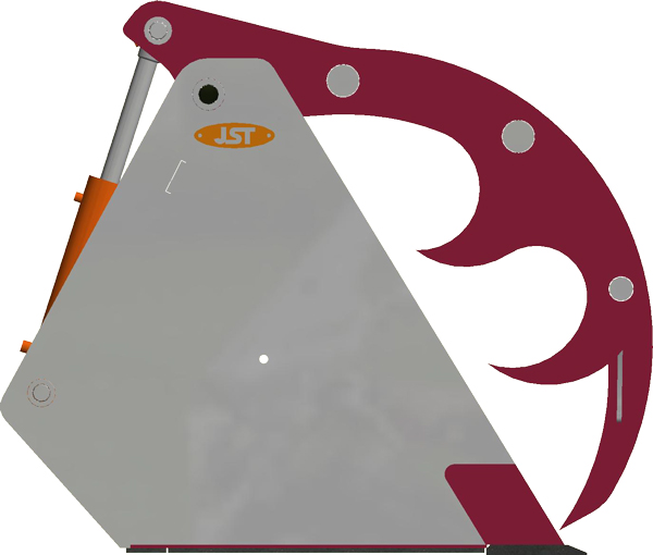 JST grapple bucket with fixed teeth and L-side (model SG)