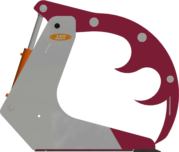 JST Low profile grapple bucket with fixed teeth and P-side (model SG) 