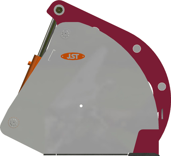 JST grapple bucket with fixed teeth and B side plate (model MFS)