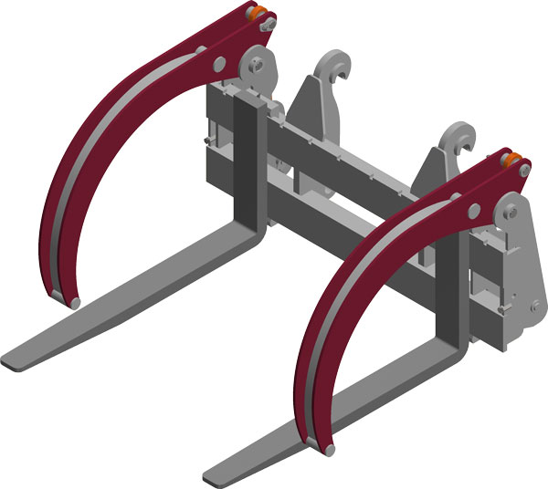 Pallegaffelsæt med clamp til rør