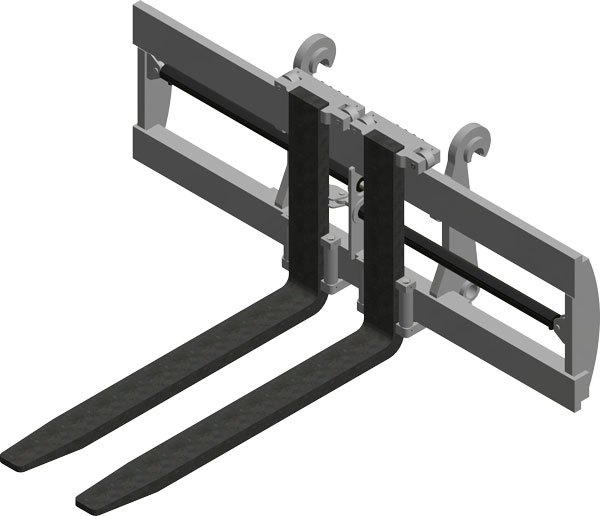 Hydraulisk pallegaffelsæt rullemodel